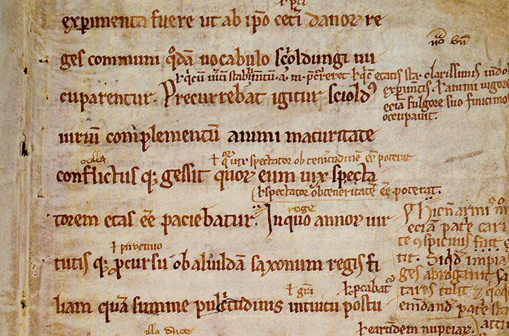 angers fragment of the manuscript by Saxo Grammaticus