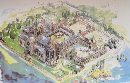 An Artist's Impression of Crowland Abbey © Crowland Abbey