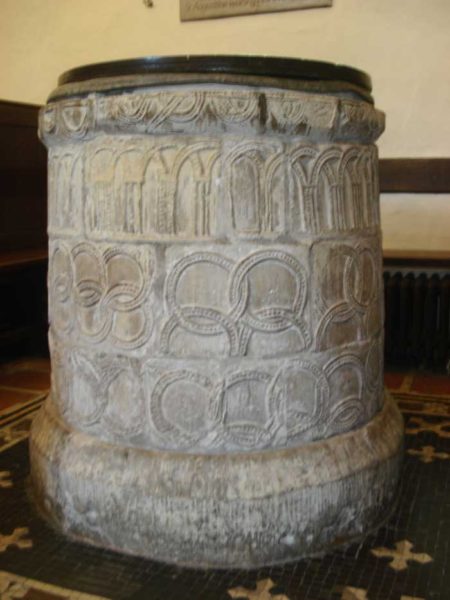Baptismal Font from the 7th century. Chruch of St. Martin, Canterbury. Source: wikipedia