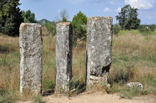 Roman Milestones 5 km west of Baucaire at the Via DomitianusRoman Milestones 5 km west of Baucaire at the Via Domitianus