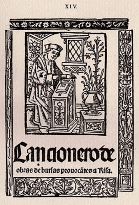 Cancionero de obras de burlas prouocātes a risa - Cover 1519