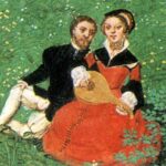 Renaissance Cuple playing the Lute