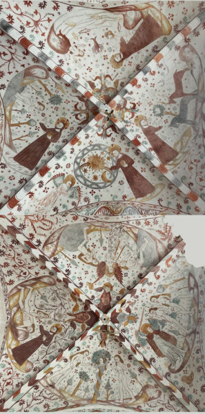 Murals from Fanefjord ca. 1500. Collage © Schousboe