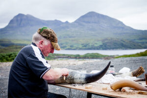 Creating an ancient drinking horn © national Museum of Scotland
