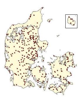 Deserted Churches in Denmark. From Engberg 2014
