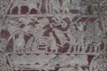 Detail from Hammars Picture Stone, Gotland, showing a sacrifice of a human being. Source: Wikipedia