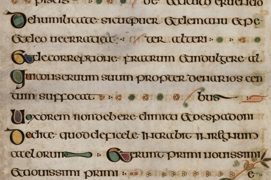 Detail of book of Kells p. 20 Source: Pinterest