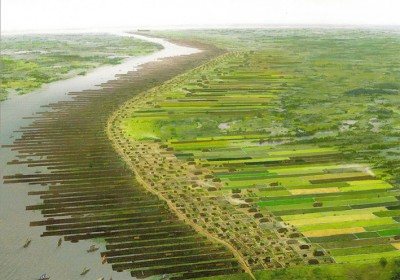 Reconstruction of Dorestad by Wim Euverman (2009)