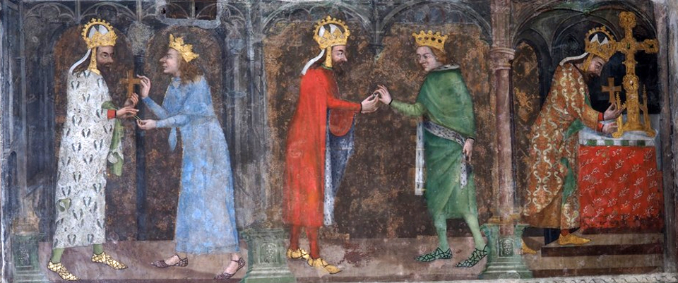 Charles receiving the relics at Karlsteijn © Karlsteijn Castle