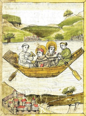 Gallus sailing on Lake Constance (bodensee)