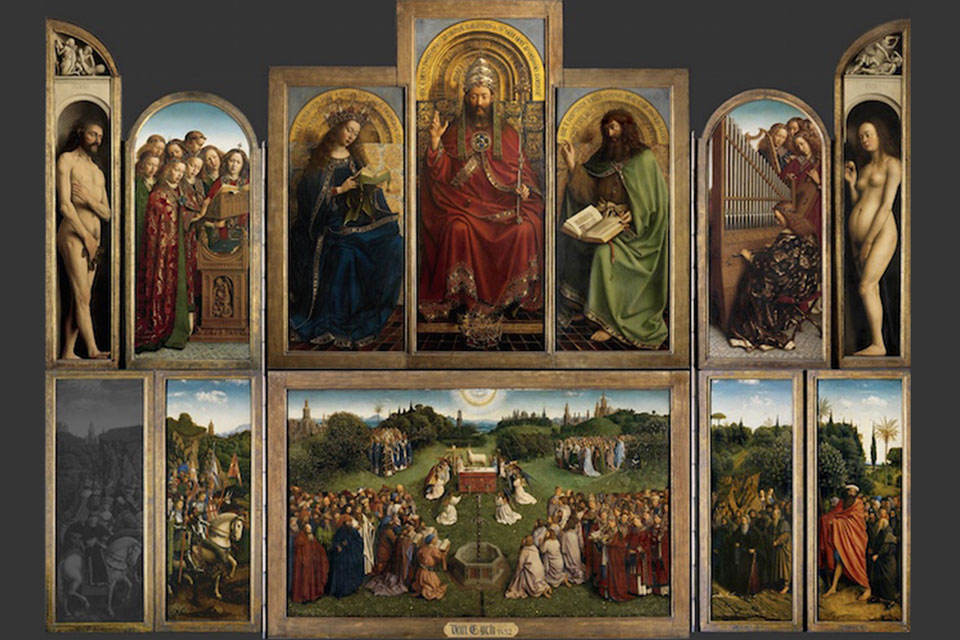 Ghent altarpiece. Source: Closer to Van Eyck