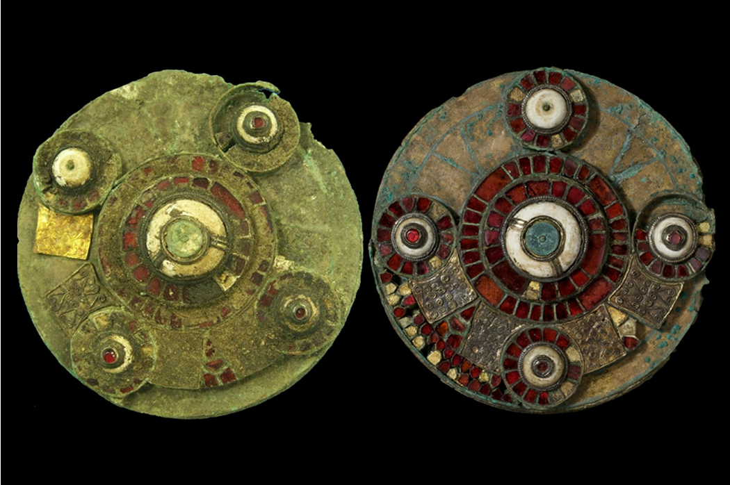 Hanney Brooch before and after cleaning