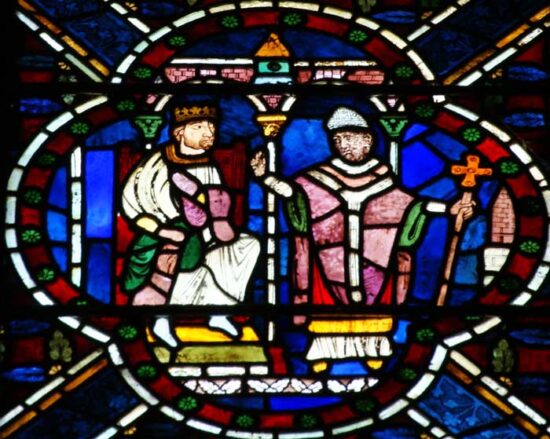 Henry II and Thomas Becket © The Chapter, Canterbury Cathedral.