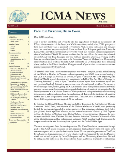 ICMA News cover winter 2019