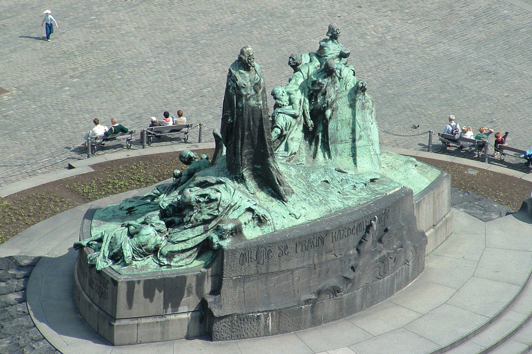 Statue of Jan Hus in Central Prague
