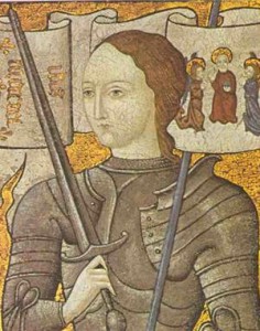 Painting of Jeanne d'Arc c. 1485. An artist's interpretation, since the only known direct portrait has not survived © Centre Historique des Archives Nationales, Paris, AE II 2490