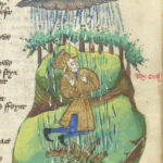 Medieval environment - king beneath rain