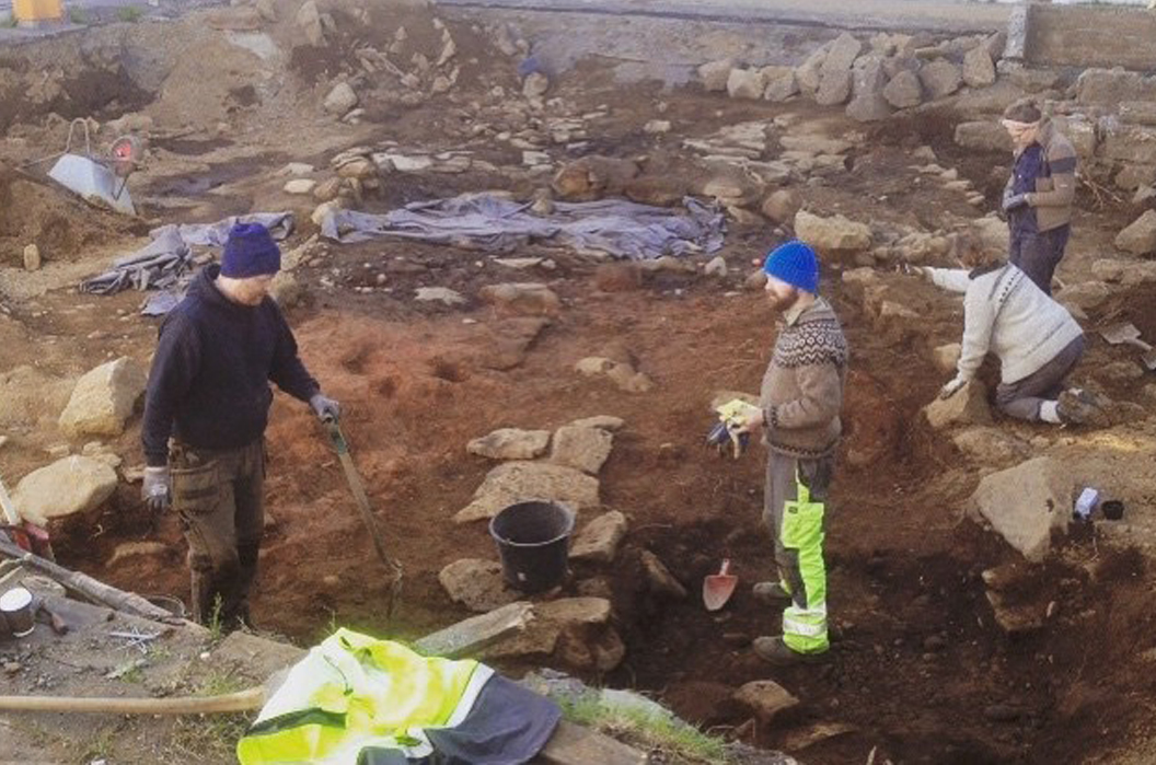 Lækjargata in Reykjavik archaeological dig. Photo: Lísabet Guðmundsdóttir