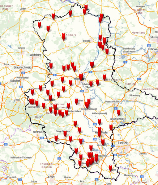 Map of the Romanesque Route 2018