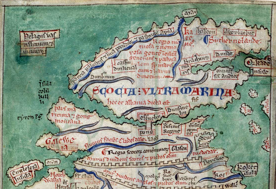 Matthew Paris Map of Scotland British Library