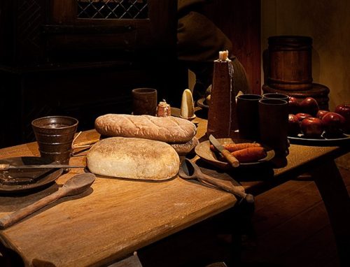 Medieval Food. Served at the medieval Museum in Stockholm. Photo: Anders Hviid