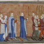 Medieval fashion Grandes Chroniques de France Maître du couronnement de Charles VI. Enlumineur fol 446 v