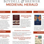 Frontpage of newsletter from Boydell and Brwer - the Medieval Herald