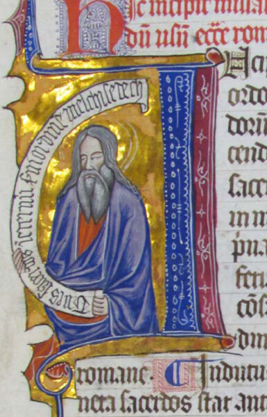 Detail from the Missal of Roselli. Biblioteca Nazionale Universitaria Torino. Source: Wikipedia