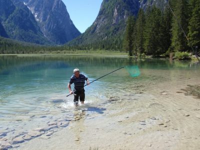 Modern day crayfish fishing in near Toblach