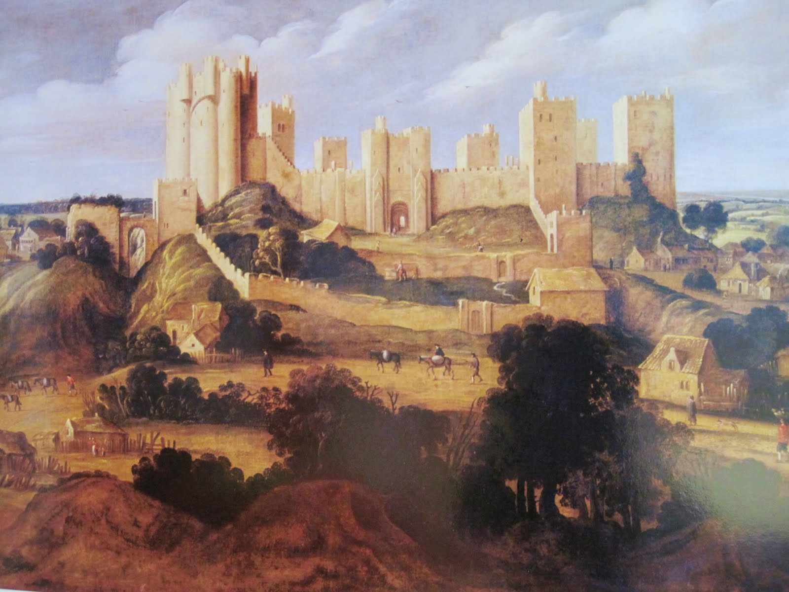 Pontefract castle in the 17th century
