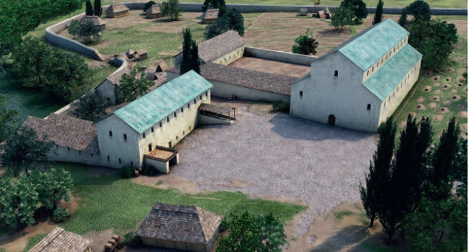 Reconstruction of Charlemagne's Palce at Paderborn © Paderborn Museum
