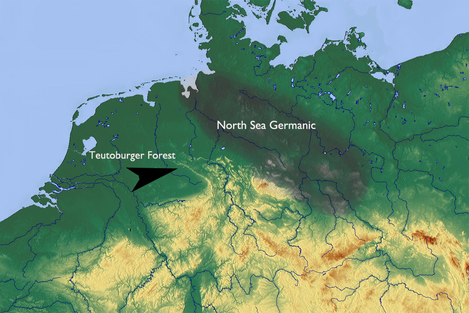 Relief Map of Old Saxon Language