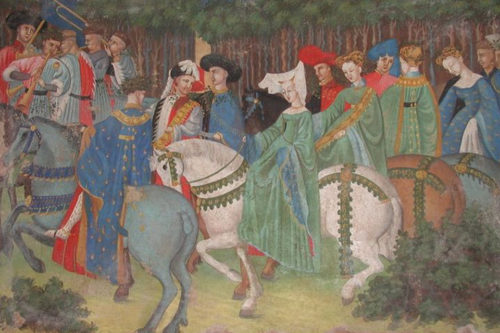 Riding on a Palfrey - An Italien fresco
