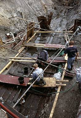 Roskilde Six during excavation © Viking Ship Museum