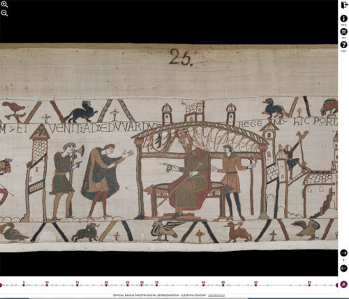 Scene 25. Bayeux Tapestry. Recently fully digitised. Press Photo