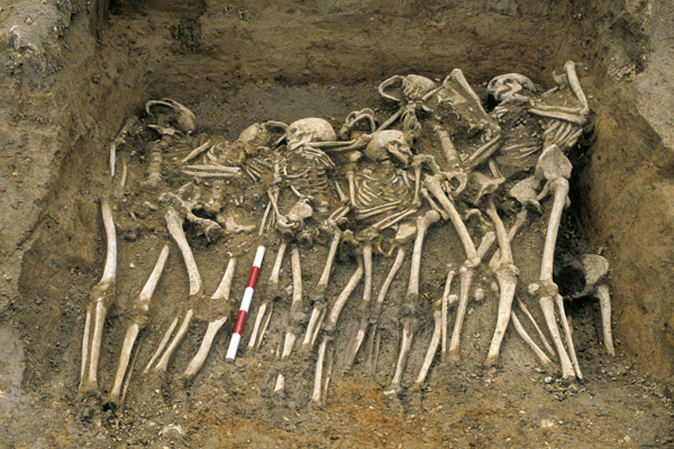 Medieval famine grave from St. Mary's Spitalfield Source: MOLA