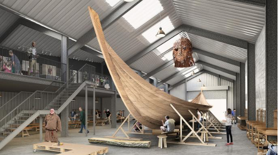Reconstruction of Sutton Hoo ship © Saxonship