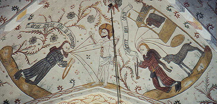 Tingsted Church in Denmark - the prayer of the poor and the rich man