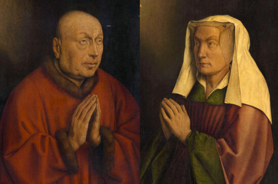 Portraits of Joos Vijd and Elisabeth Borluut, donators of the Ghent Altarpiece. Source: Closer to Ghent Altarpiece
