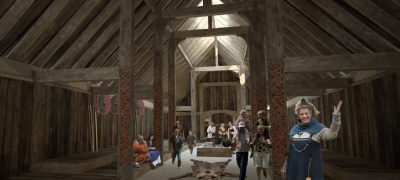 Interior of future reconstruction of Great Lejre Hall at © Land of Legends
