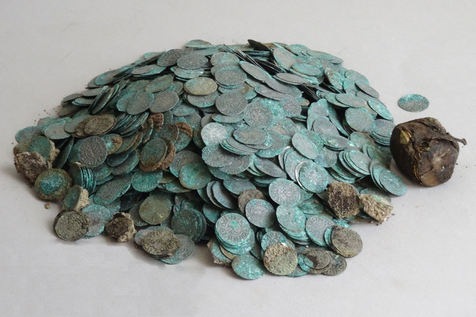 Treasure of coins from Cluny. Credit: Alexis Grattier-Université Lumière Lyon 2
